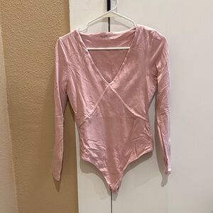 Abercrombie & Fitch Pink V-Neck Bodysuit